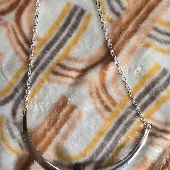 RLM Silver and Black Pendant Necklace - Picture 3 of 4